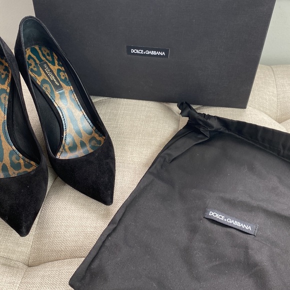 Dolce & Gabbana Black Kate Leopard Heels - Picture 3 of 9